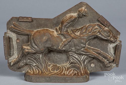 LARGE TIN HORSE AND RIDER CHOCOLATE