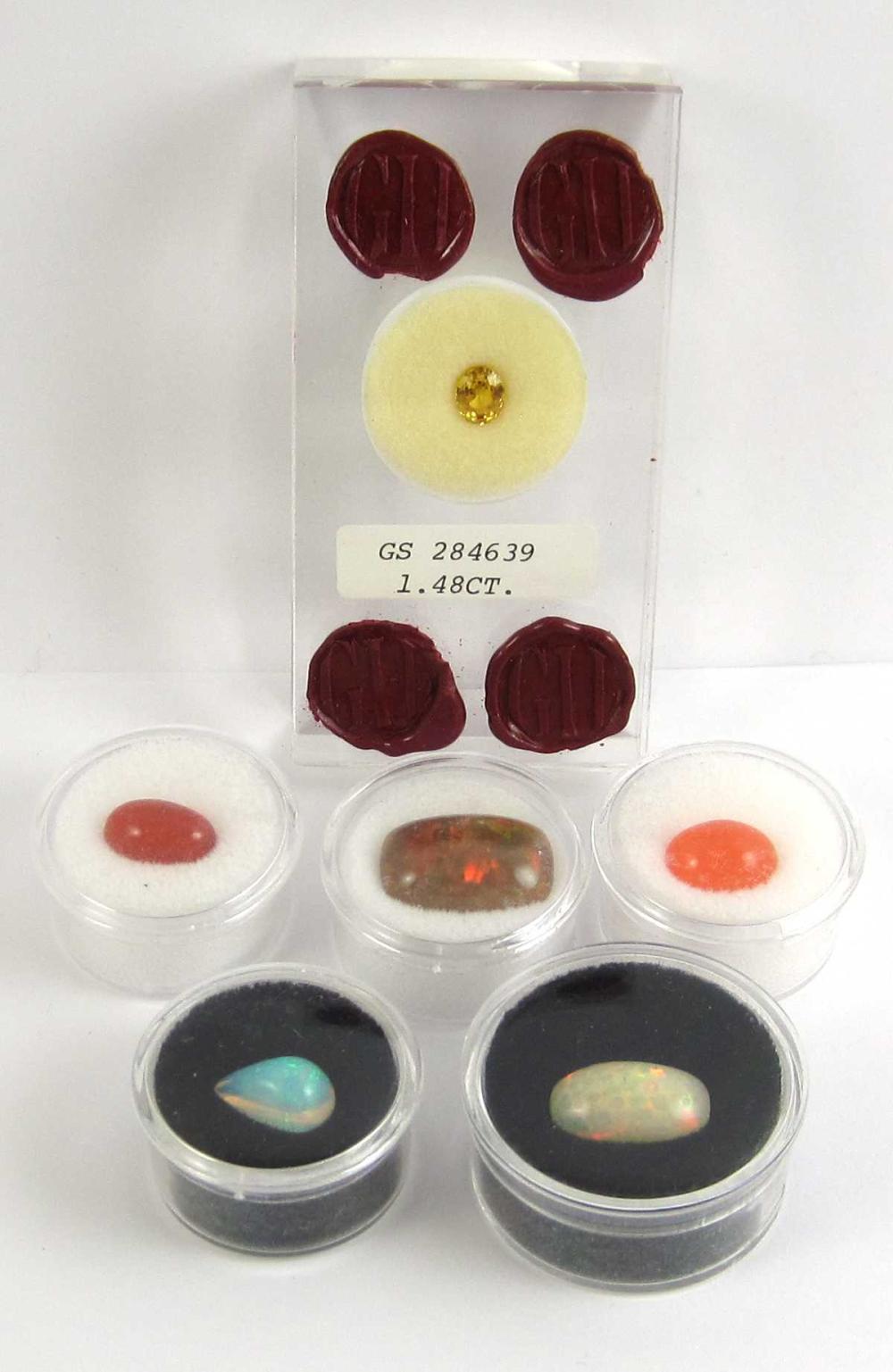 COLLECTION OF SIX UNSET GEMSTONES  315540