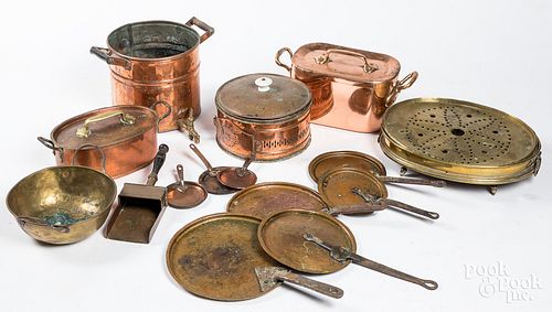 LARGE GROUP OF COPPER AND BRASS 31554b