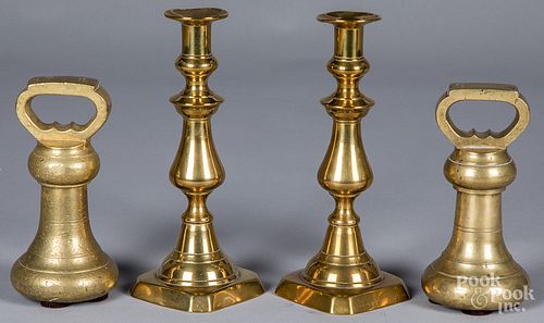 PAIR OF SEVEN POUND BRASS SCALE 315564