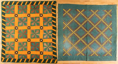 TWO PENNSYLVANIA PATCHWORK QUILTSTwo