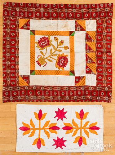 APPLIQUE PILLOW SHAM & CRADLE QUILT