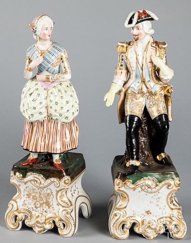 PAIR OF LARGE CONTINENTAL PORCELAIN