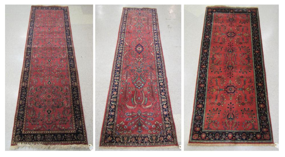 THREE SIMILAR HAND KNOTTED ORIENTAL 3155ac