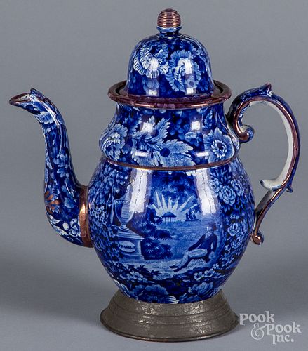 HISTORICAL BLUE STAFFORDSHIRE COFFEE