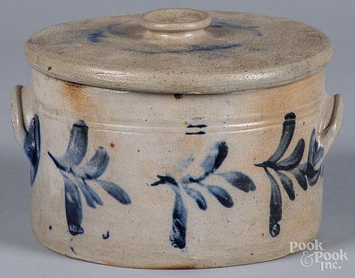 PENNSYLVANIA STONEWARE CAKE CROCK 3155c1