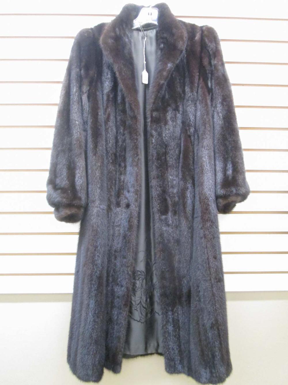 FULL LENGTH MINK COAT, DARK BROWN