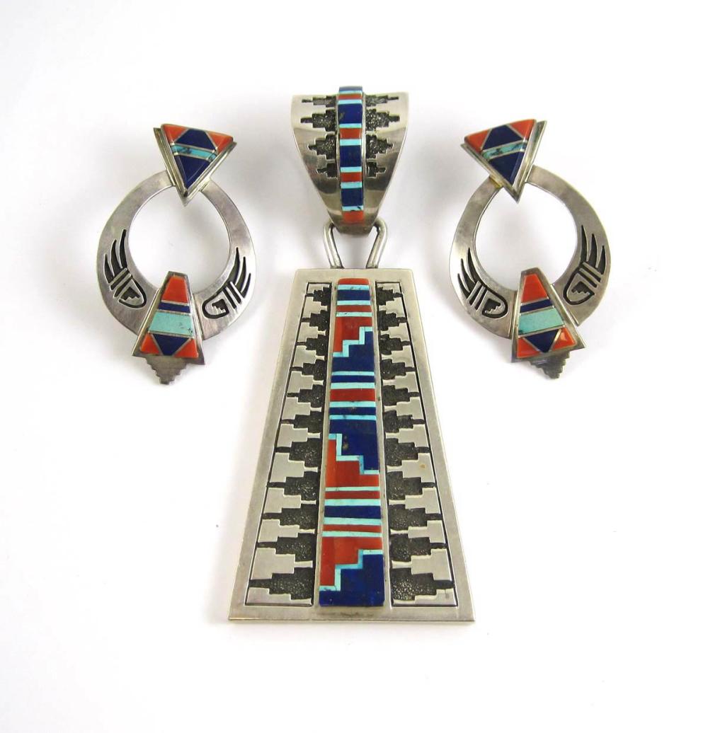 TWO NATIVE AMERICAN NAVAJO STERLING 315631