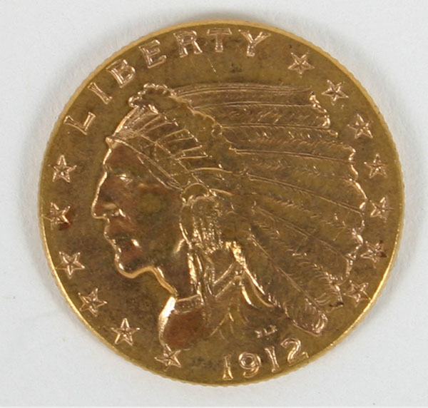 1912 Indian Head 2 50 Gold Coin 4ef0b