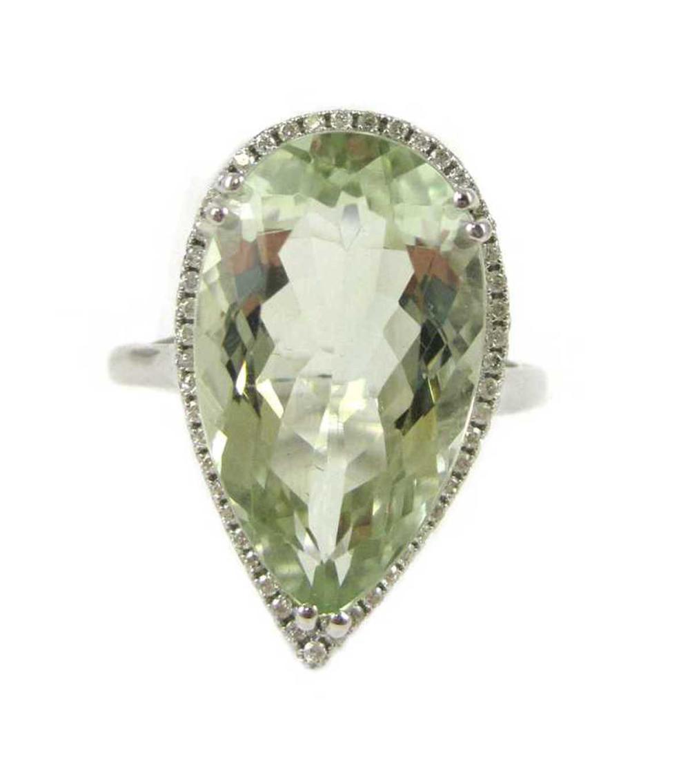 PRASIOLITE DIAMOND AND FOURTEEN 315676