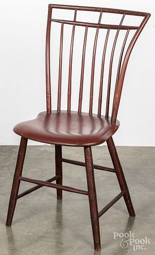 BIRDCAGE WINDSOR SIDE CHAIR, 19TH