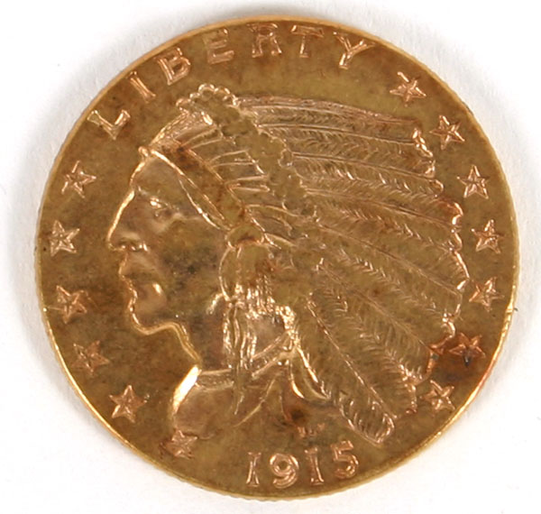 1915 Indian Head 2 50 Gold Coin 4ef0f