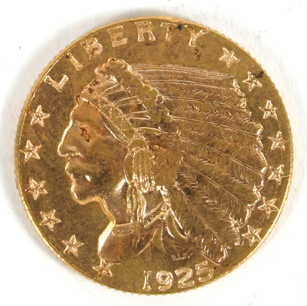 1925D Indian Head 2 50 Gold Coin 4ef10