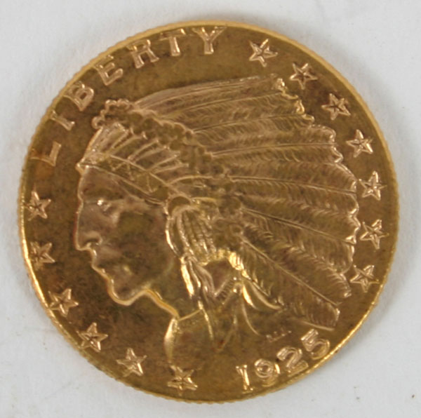 1925D Indian Head 2 50 Gold Coin 4ef12