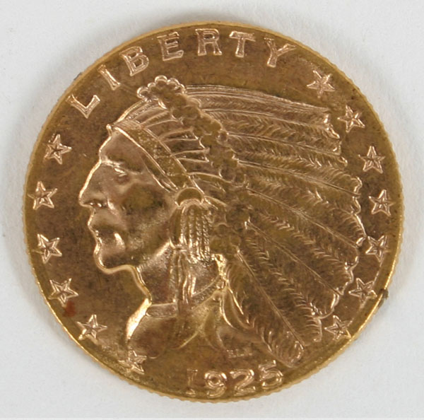 1925D Indian Head 2 50 Gold Coin 4ef15