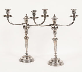 Pair of George III silver candelabra 4ef23