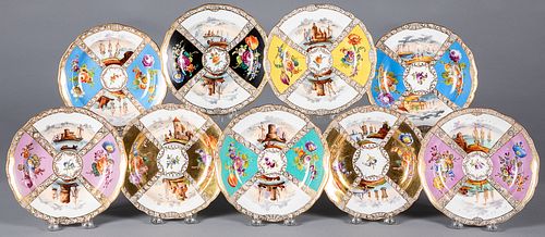 SET OF NINE MEISSEN DESERT PLATES  315773