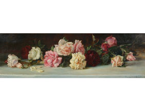 Floral spray with roses; yard long