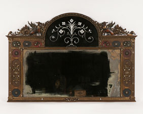 Large gilt gessoed classical mirror,