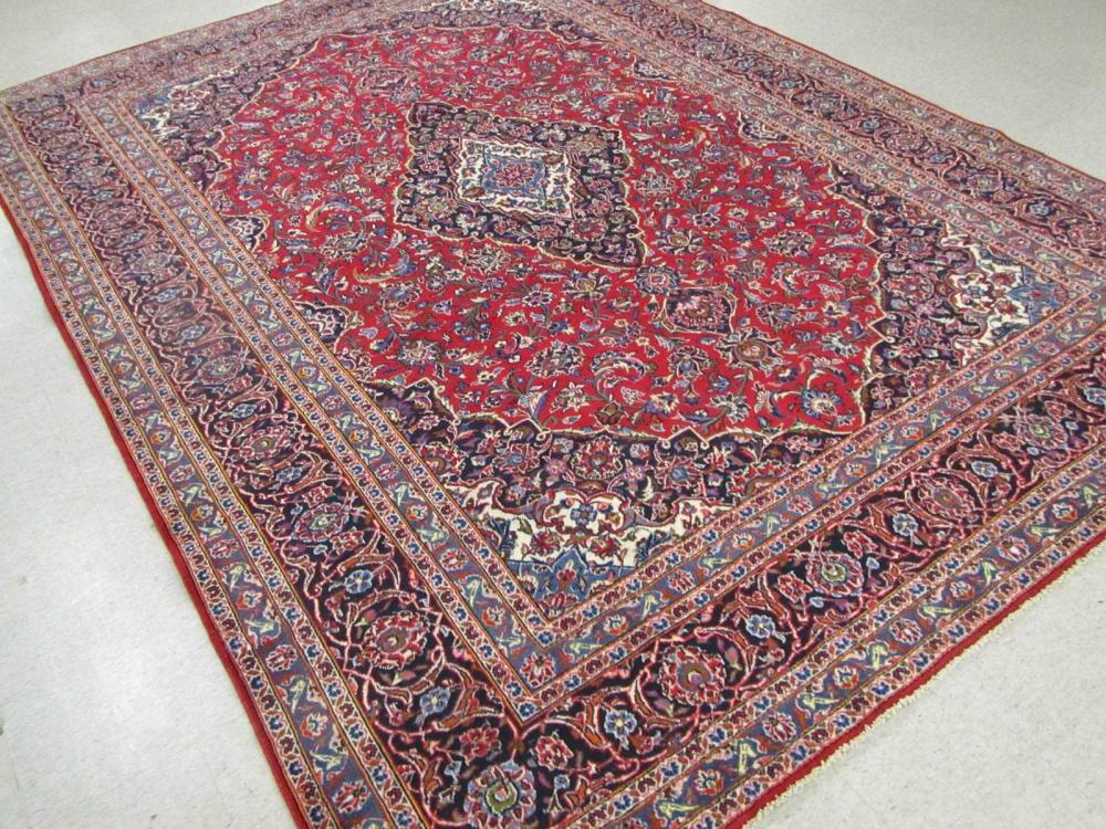 HAND KNOTTED PERSIAN MASHAD CARPET,