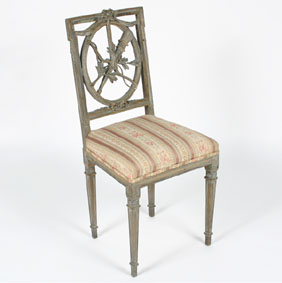 18th Century French opera chair; intricately