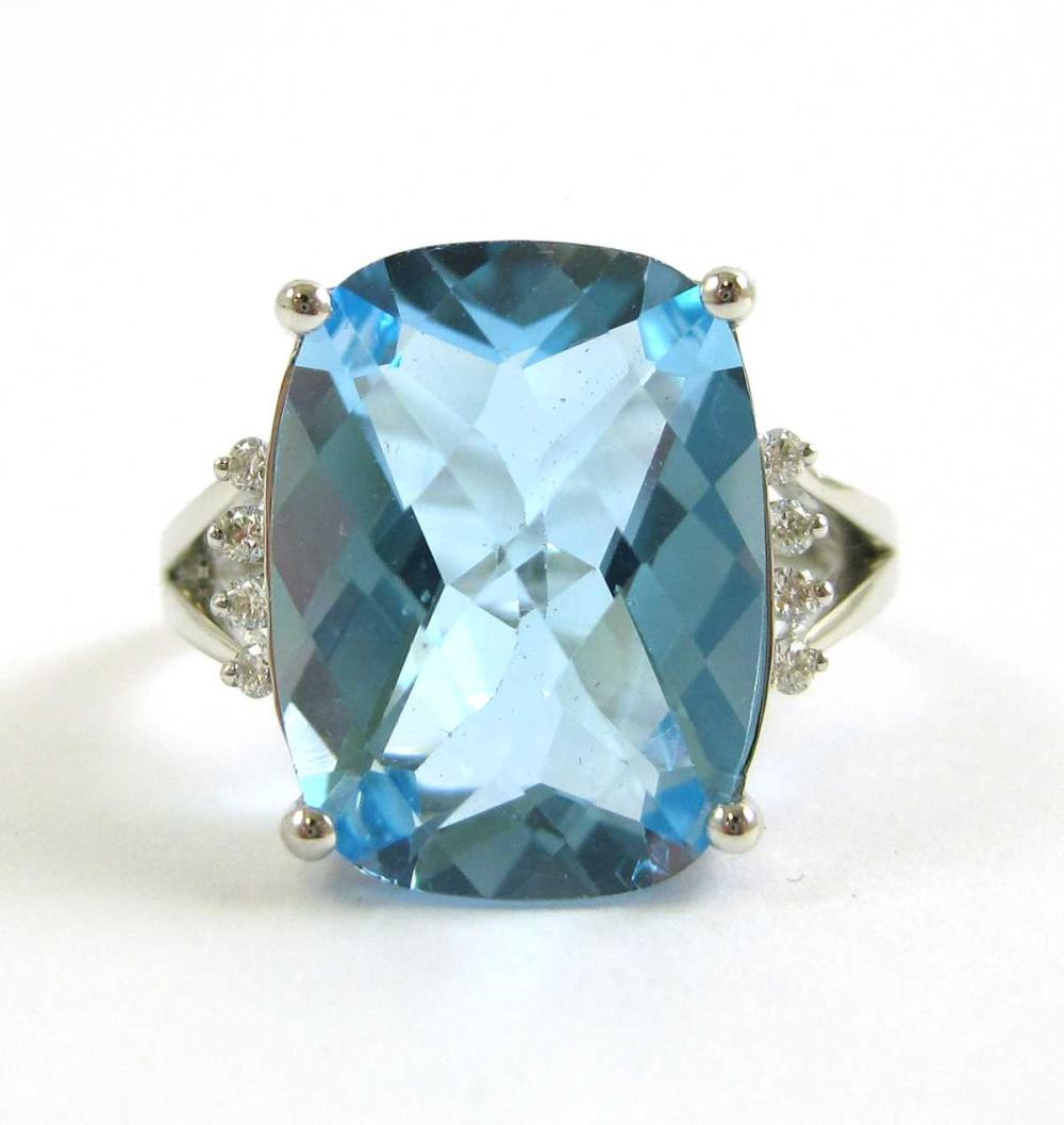 BLUE TOPAZ DIAMOND AND FOURTEEN 31580f