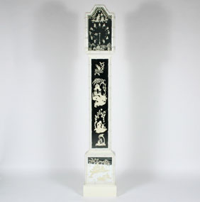 Vintage tall case clock; painted,