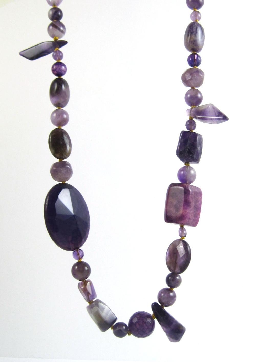 AMETHYST AND PURPLE AGATE BEAD