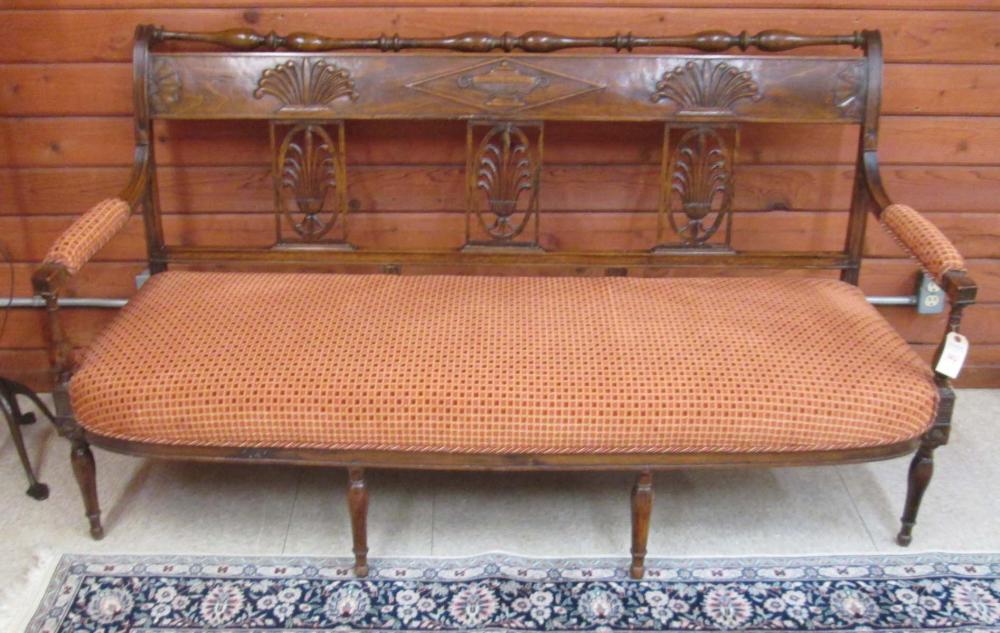 LATE FEDERAL MAHOGANY SETTEE AMERICAN  315848