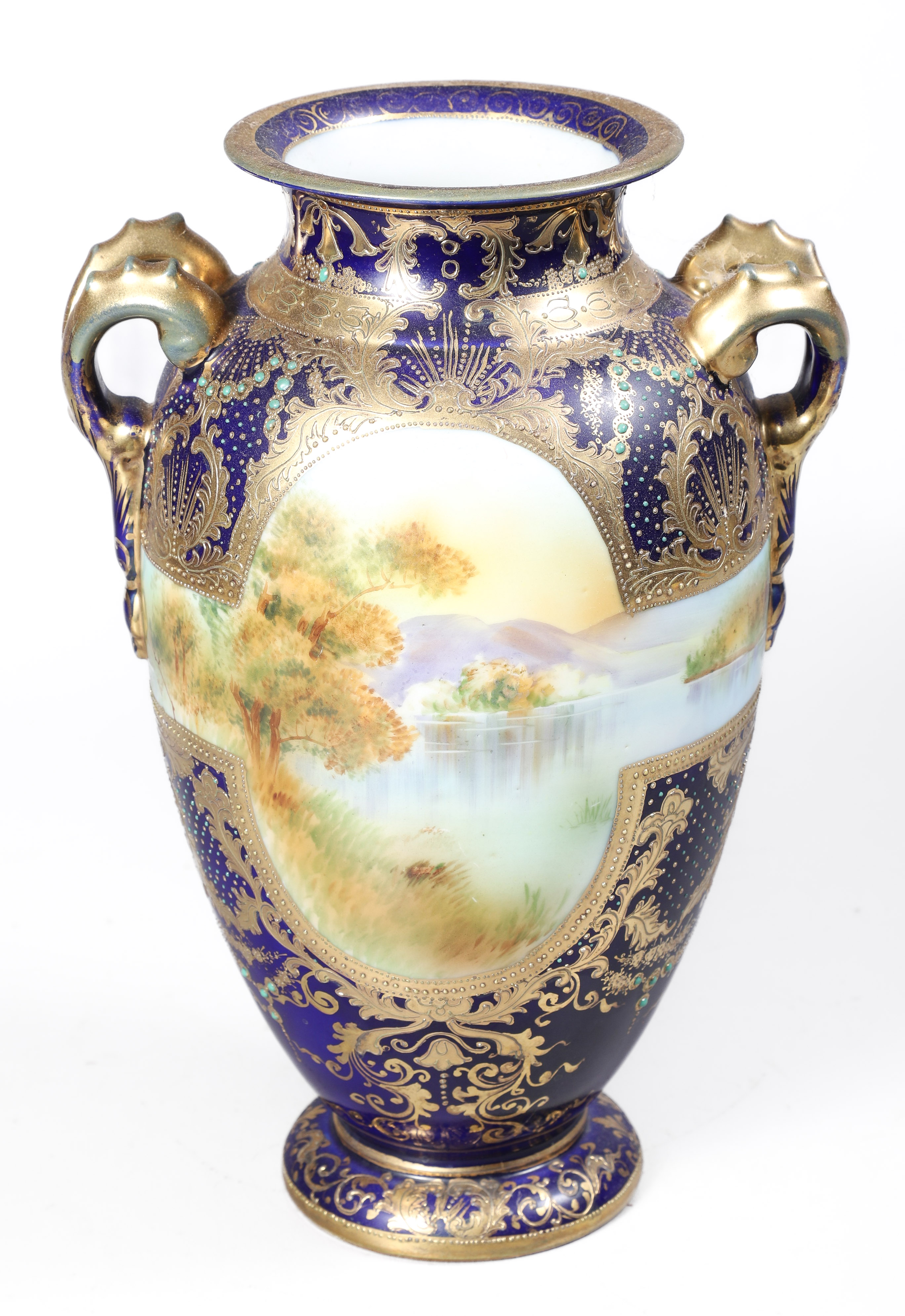 Large Nippon double handled porcelain