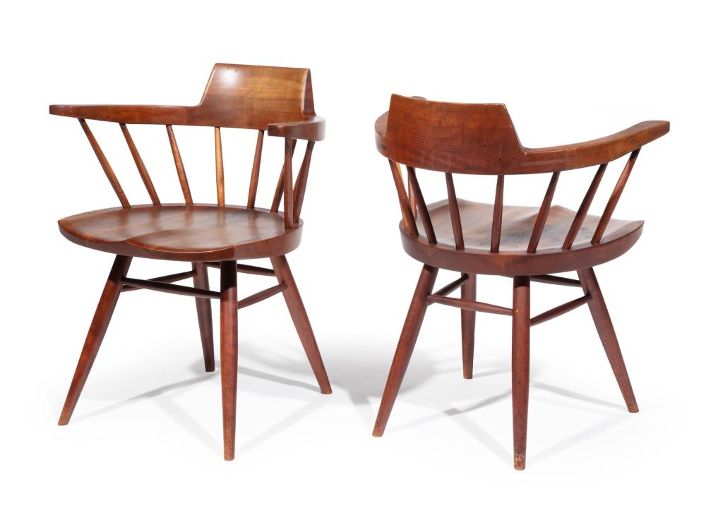 PAIR OF GEORGE NAKASHIMA "CAPTAIN'S"