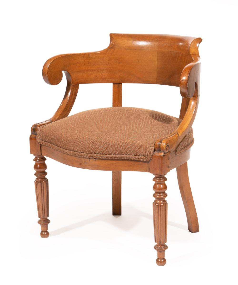 CHARLES X CARVED WALNUT FAUTEUILCharles 31818c