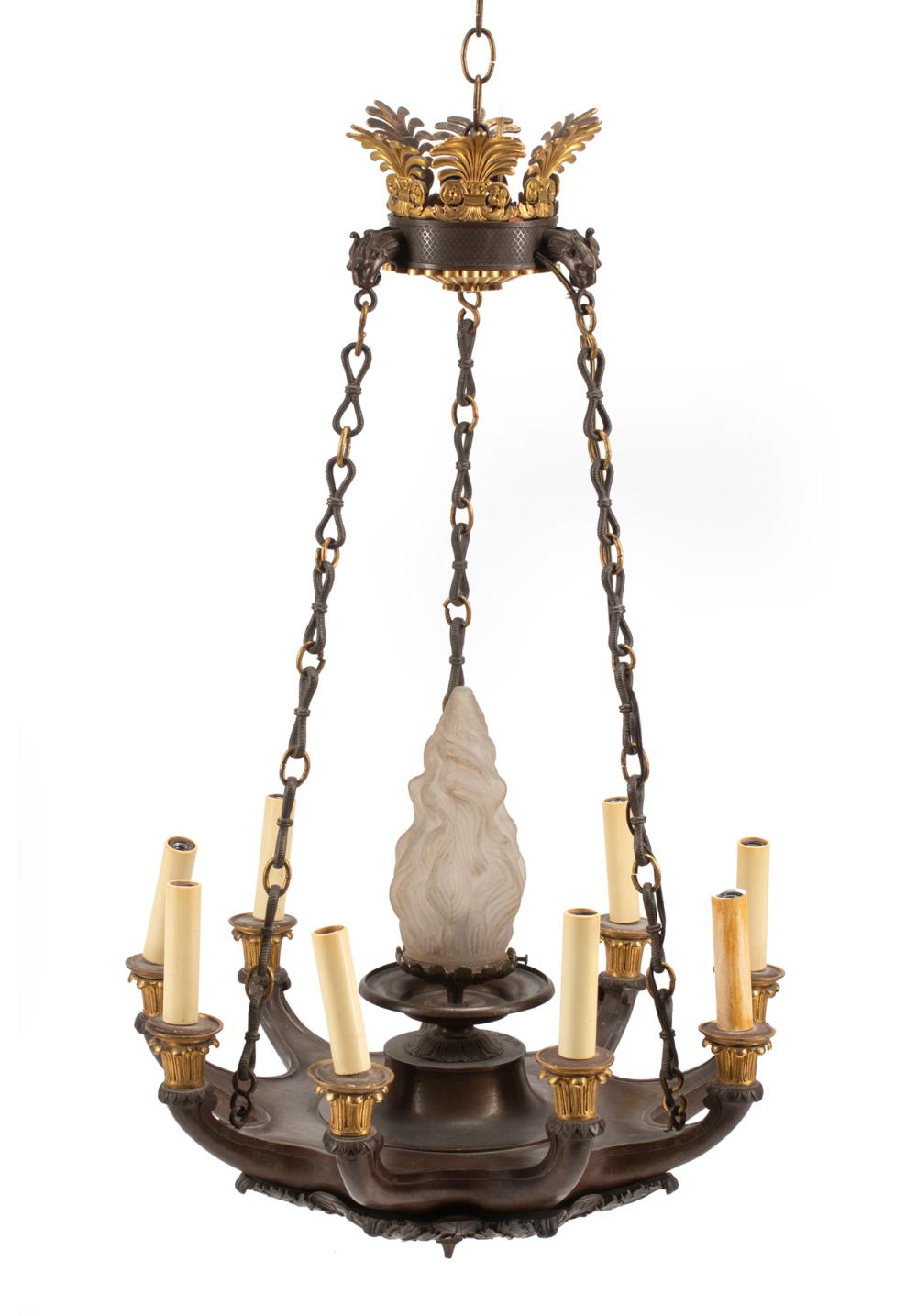 EMPIRE TEN LIGHT CHANDELIERAntique 318190