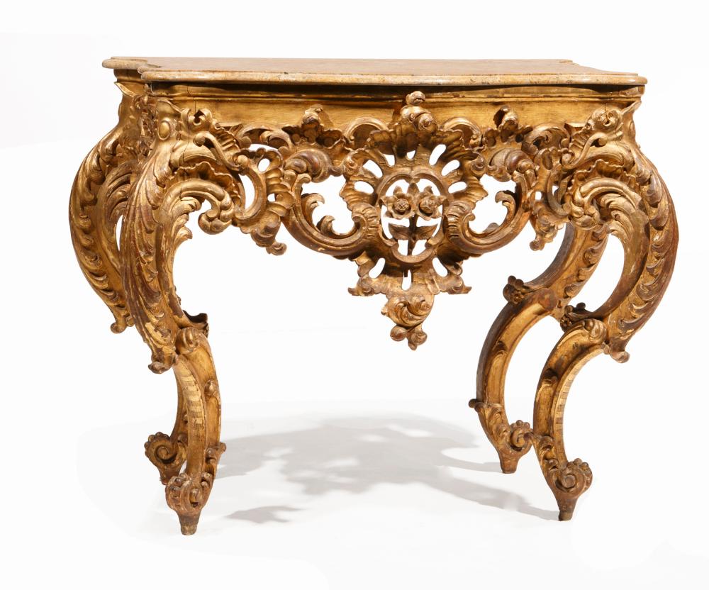 ITALIAN ROCOCO CARVED GILTWOOD