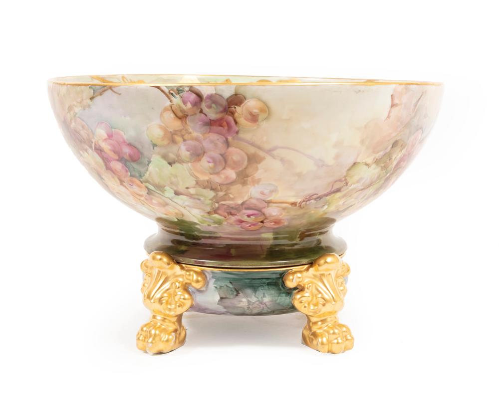 FRENCH PORCELAIN CENTER BOWL AND