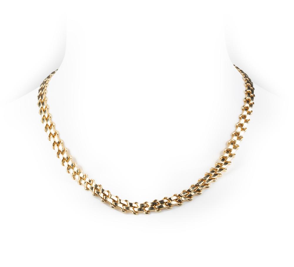 14 KT. YELLOW GOLD FLAT LINK CHAIN