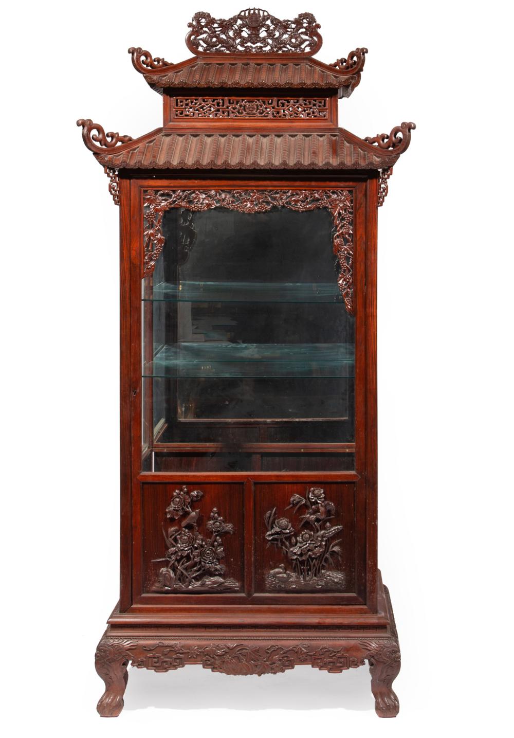 ANTIQUE CHINESE CARVED HARDWOOD