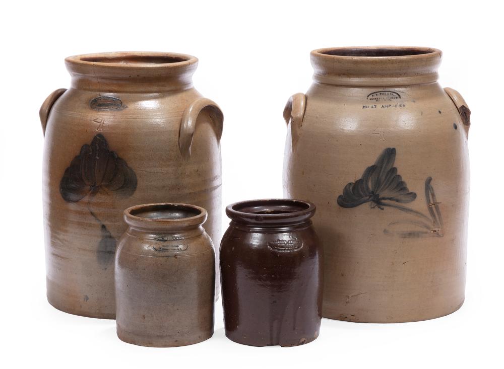 FOUR NEW ORLEANS STONEWARE CROCKSFour 31827a