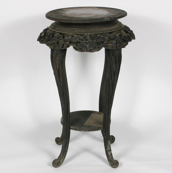 Large Oriental stand; ebonized