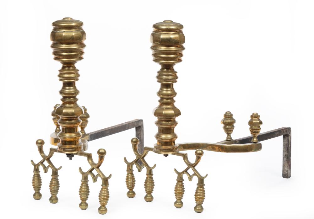 PAIR OF AMERICAN CLASSICAL BRASS 318293