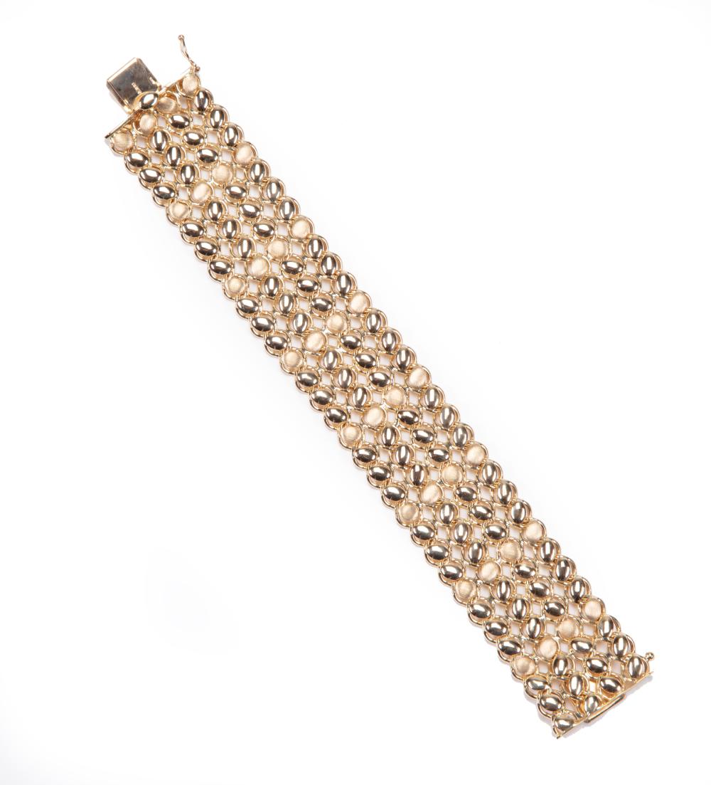 14 KT. GOLD TEXTURED CHAIN LINK FLEXIBLE