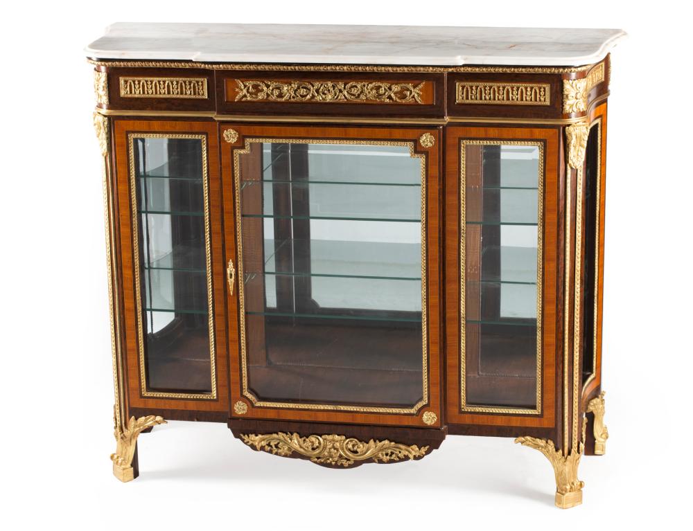 LOUIS XVI-STYLE KINGWOOD VITRINE