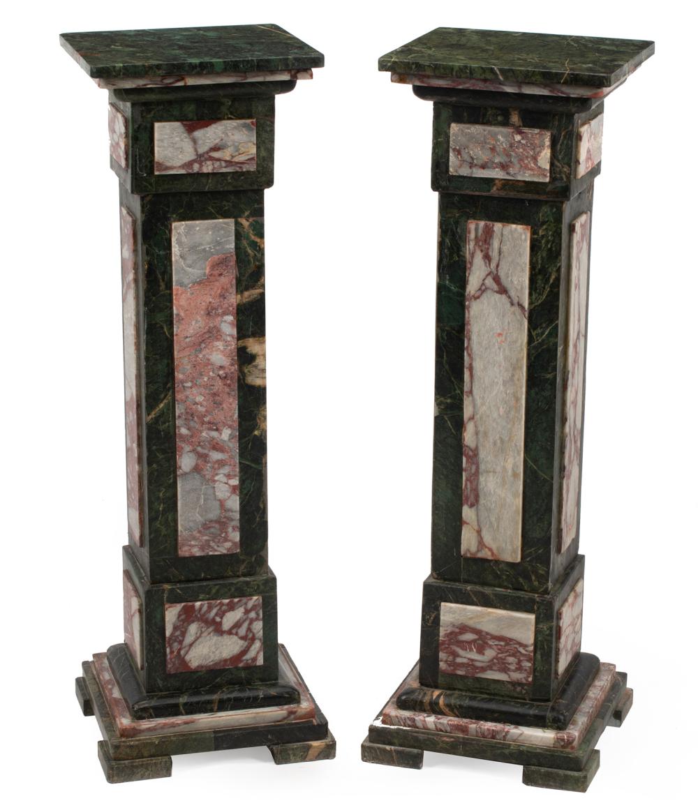 PAIR OF LOUIS XVI-STYLE MARBLE