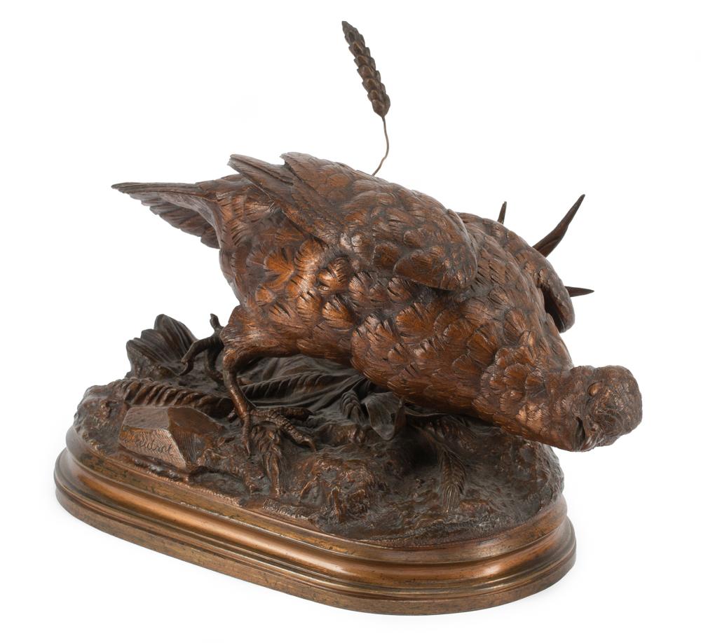 BRONZE FIGURE OF PARTRIDGE WITH 31830b