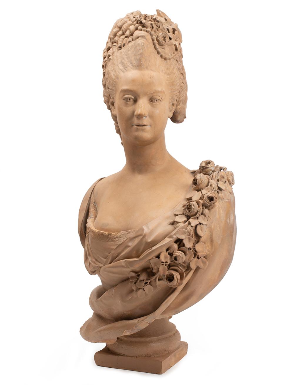 CONTINENTAL PAINTED PLASTER BUST 318323