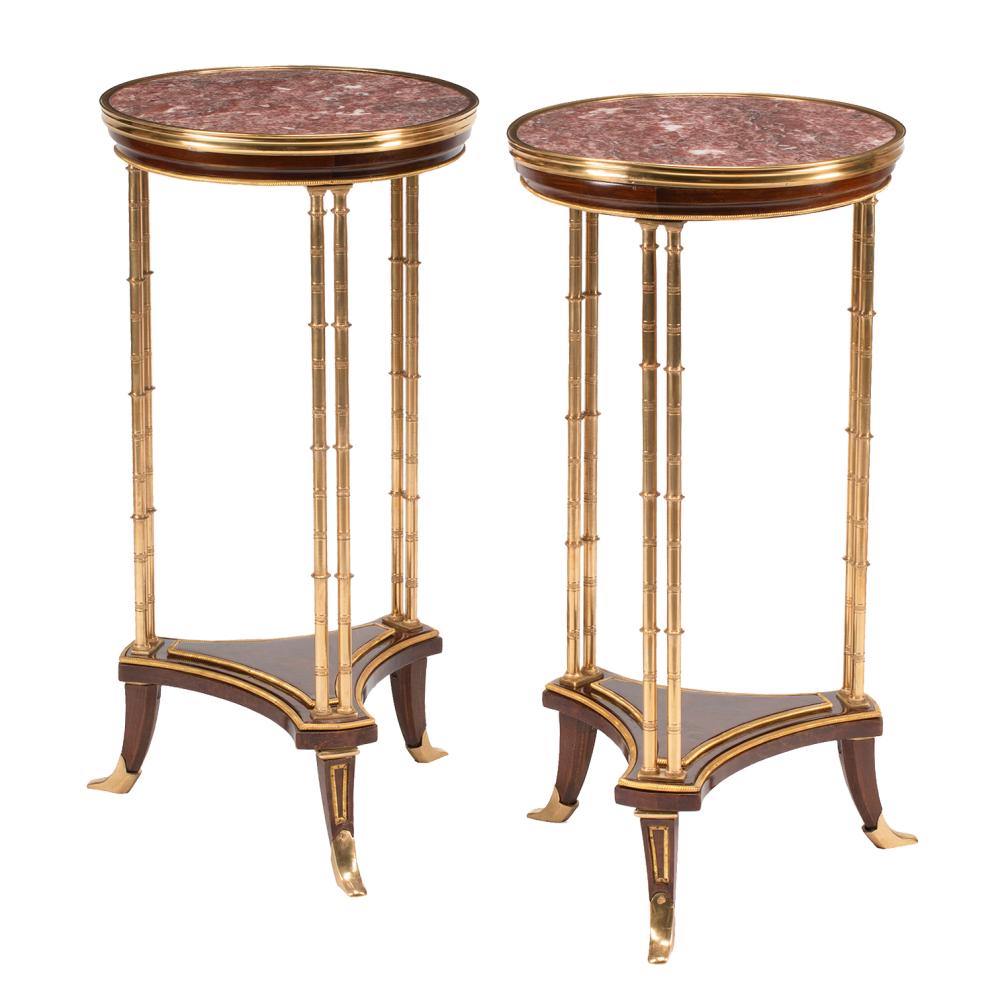 FRENCH BRONZE AND MAHOGANY GUERIDONSPair 318321