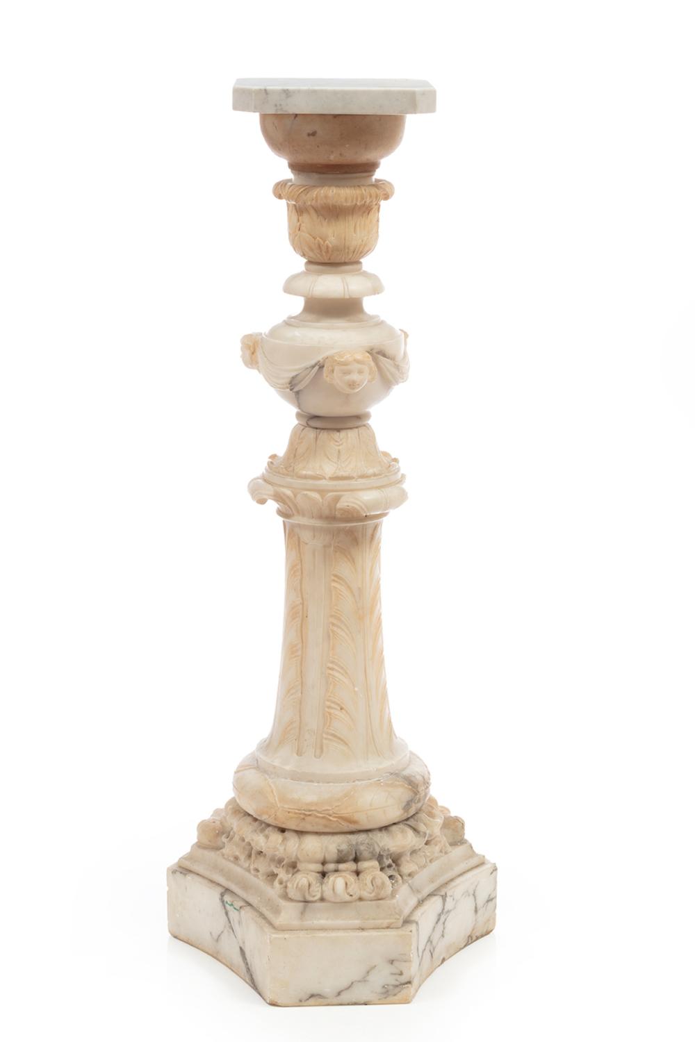 CONTINENTAL CARVED MARBLE AND ALABASTER 318337