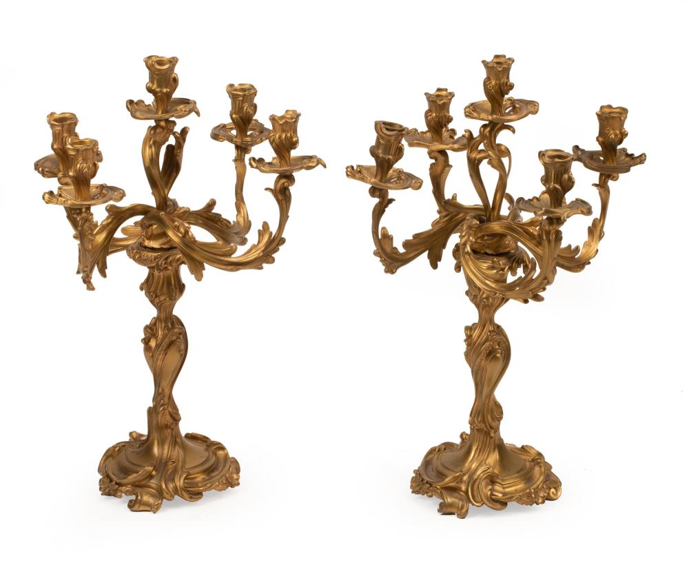 PAIR OF LOUIS XV STYLE GILT BRONZE 318374