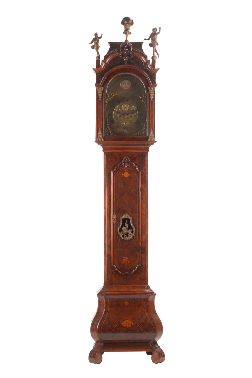 DUTCH BURL WALNUT MARQUETRY TALL 31836f