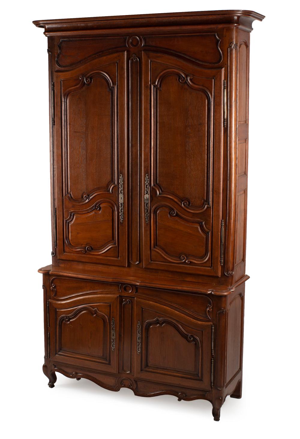 FRENCH PROVINCIAL CARVED OAK BUFFET